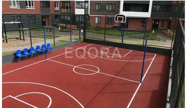 Бесшовное покрытие из резиновой крошки для баскетбольной площадки в Одинцово